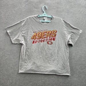 San Francisco 49ers Men Shirt XL Gray Team Apparel Football Logo Short Sleeve